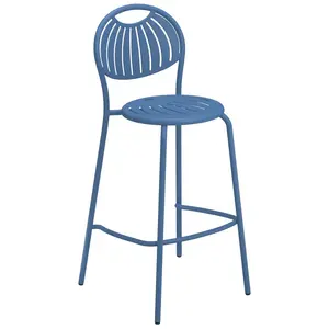 Emu - Tabouret de bar Coupole - Bleu - Acier verni - Designer Emu Stud... pas cher
