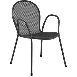 Chaise avec accoudoirs Ronda - noir Emu pas cher