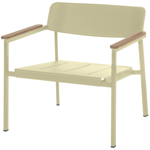 Emu - Fauteuil bas Shine - Beige - Teck - Designer Arik Levy pas cher