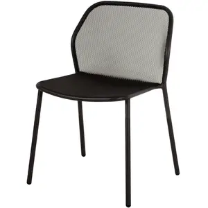 Emu - Chaise empilable Darwin - Noir - Acier verni - Designer LucidiPe... pas cher