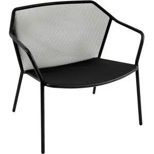 Emu - Fauteuil empilable Darwin - Noir - Acier verni - Designer Lucidi... pas cher