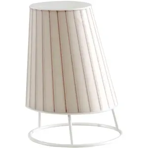 Emu - Lampe extérieur sans fil rechargeable Cone - Blanc - Tissu synth... pas cher