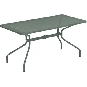 Emu - Table rectangulaire Cambi - Vert - Tôle perforée - Designer Aldo... pas cher