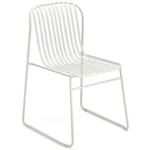 Emu - Chaise empilable Riviera - Blanc - Acier verni - Designer Lucidi... pas cher