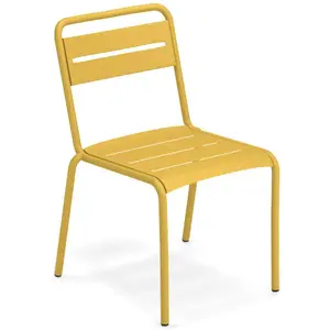 Emu - Chaise empilable Star - Jaune - Acier verni pas cher