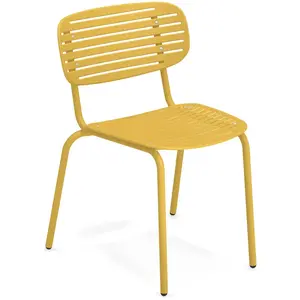 Emu - Chaise empilable Mom - Jaune - Acier verni - Designer Florent Coirier pas cher