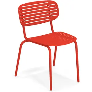 Emu - Chaise empilable Mom - Rouge - Acier verni - Designer Florent Co... pas cher