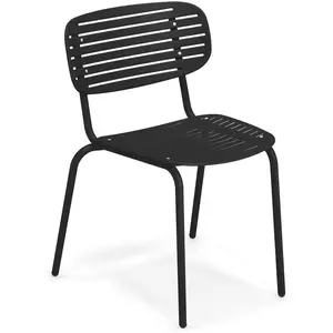 Emu - Chaise empilable Mom - Noir - Acier verni - Designer Florent Coi... pas cher