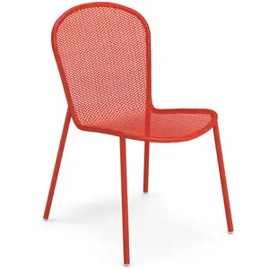 Emu - Chaise Ronda - Rouge - Acier - Designer Aldo Ciabatti pas cher