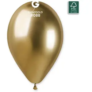 Comparateur de prix : RueDeLaFete 5 Ballons Shiny - 33 Cm - Doré