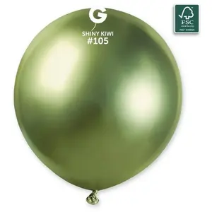 RueDeLaFete 3 Ballons Shiny 48 cm - Kiwi pas cher