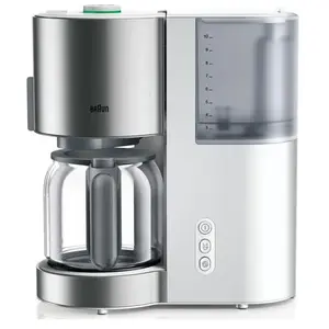 Braun Braun IDCollection KF 5105 WH - Cafetière - 10 tasses - Blanc/inox pas cher