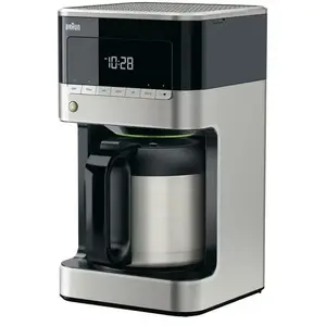 Braun Kf7125bk Cafetière De 12 Tasses Programmable, 1000 W, Inox/noir