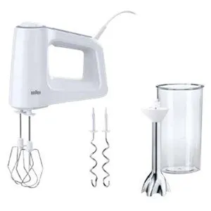 Braun HM3107WH Batteur à Main Blanc 21 x 7,5 x 16 cm pas cher