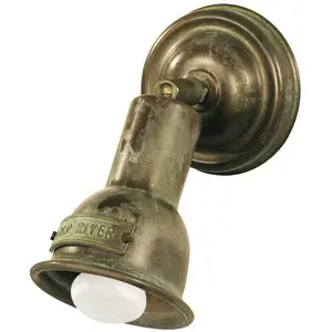 Moretti Luce Applique inclinable Spotisland aspect vieux laiton pas cher