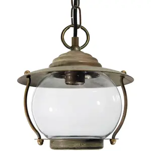 Moretti Luce Suspension d'extérieur Olivia, résistant à l'eau de mer, IP44, laitonVendu parluminaire