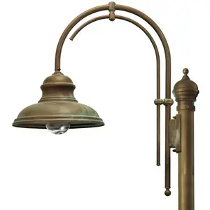 Moretti Luce Lampadaire d'extérieur Luca en laiton cuivre antique à 1 ...