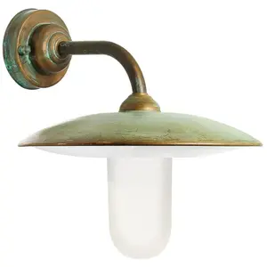 Moretti Luce Applique d’ext. Casale, ancien-cuivre verre opaleVendu parluminaire