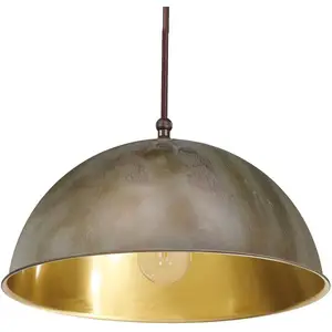 Moretti Luce Suspension Circle dorée/laiton ancien, Ø20 cm pas cher
