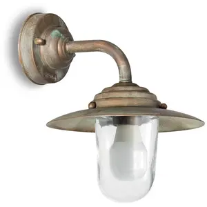 Moretti Luce Applique extérieur Chalet haut 26cm laiton ancienVendu parluminaire