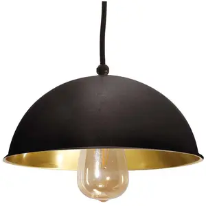 Moretti Luce Suspension Circle décentrée 1 lampe laiton bruni pas cher