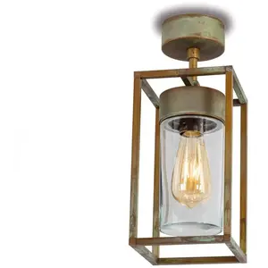 Moretti Luce Plafonnier Cubic³ 3367 laiton antique/clair pas cher