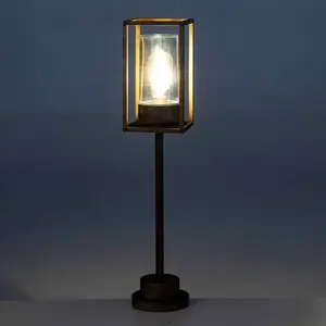 Moretti Luce Borne lumineuse Cubic³ 3370 laiton ancien/transp.Vendu parluminaire