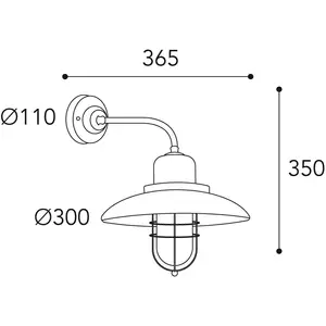Moretti Luce Applique Patio Cage 3303 laiton ancien/transp.Vendu parluminaire