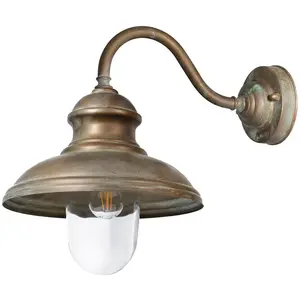 Moretti Luce Applique d'extérieur Little Mill 3351, laiton vieilli, ve...Vendu parluminaire