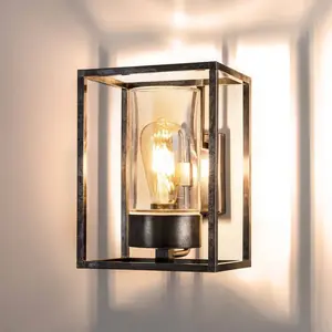 Moretti Luce Applique d'extérieur Cubic³ 3363 nickel antique/clairVendu parluminaire