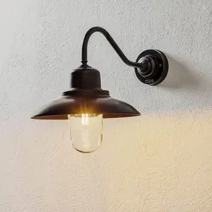 Moretti Luce Applique d’extérieur Patio, laiton bruni, arquéeVendu parluminaire