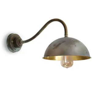 Moretti Luce Applique Circle laiton antique/poli prof. 49cm pas cher