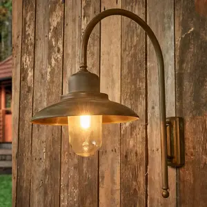 Moretti Luce Applique d'extérieur Casale hauteur 60cm, laiton antiqueVendu parluminaire