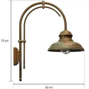 Moretti Luce Applique d'extérieur Luca avec double brasVendu parluminaire