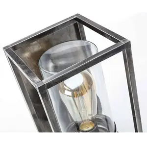 Moretti Luce Applique d'extérieur Cubic³ 3365, nickel antique/clairVendu parluminaire