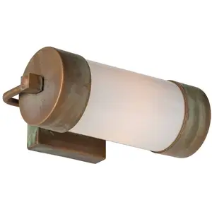 Moretti Luce Applique d'ext. Silindar 3389, laiton ancien/opaleVendu parluminaire