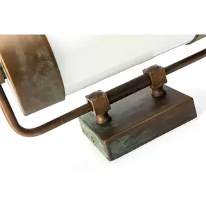Moretti Luce Applique d'ext. Silindar 3356, laiton ancien/opaleVendu parluminaire