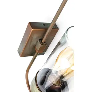 Moretti Luce Applique ext. Silindar 3356, laiton ancien/transp.Vendu parluminaire