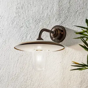 Moretti Luce Applique d'extérieur Casale, cuivre antique verre clairVendu parluminaire