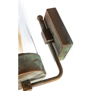 Moretti Luce Applique ext. Silindar 3390, laiton ancien/transp.Vendu parluminaire