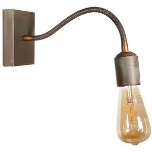 Moretti Luce Avec bras flexible - applique murale Orio en laiton pas cher