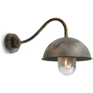 Moretti Luce Applique murale Circle 3238 arquée, laiton ancien pas cher