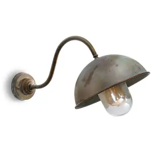 Moretti Luce Applique murale Circle 3240 arquée oblique, laiton pas cher