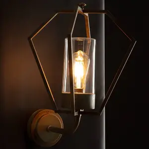 Moretti Luce Applique Gemstone 3450 laiton ancien/transparenteVendu parluminaire