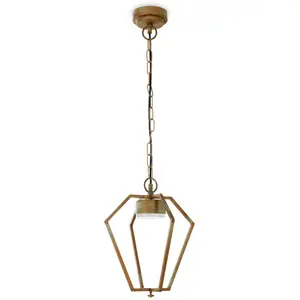 Moretti Luce Suspension d’ext. LED Gemstone 3452 laiton/opaleVendu parluminaire