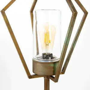 Moretti Luce Borne lumineuse Gemstone 3456 laiton antique/clair 88cmVendu parluminaire