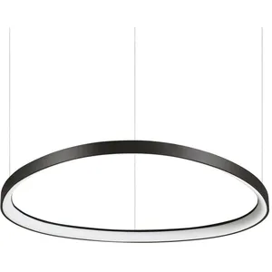 Ideal Lux Gemini Plafonnier Suspendu Led Intégré Dali 81cm Noir 7600lm 3000k