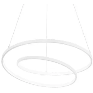Ideal lux oz plafonnier led swirl intégré à intensité variable blanc, 3000k