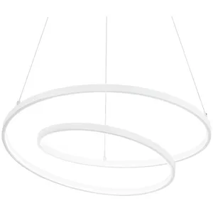 Ideal Lux Oz Dimmable Swirl 80cm Plafonnier Led Intégré Blanc, 3000k