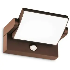 Comparateur de prix : Ideal lux swipe applique d'extérieur led à détecteur de mouvement café, 3000k, ip54